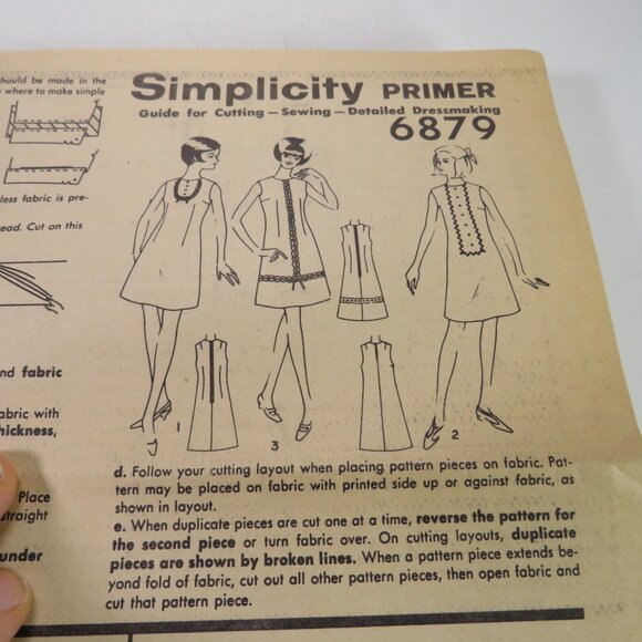 Simplicity 6879 sewing pattern size 12 EASY Dress - Picture 3 of 6